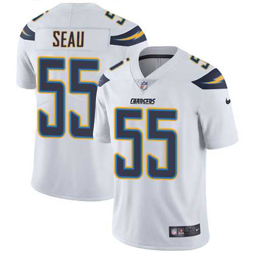 Nike Los Angeles Chargers #55 Junior Seau White Men's Stitched NFL Vapor Untouchable Limited Jersey