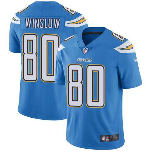 Nike Los Angeles Chargers #80 Kellen Winslow Electric Blue Alternate Men's Stitched NFL Vapor Untouchable Limited Jersey