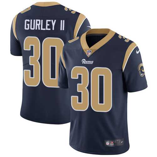 Nike Los Angeles Rams #30 Todd Gurley II Navy Blue Team Color Men's Stitched NFL Vapor Untouchable Limited Jersey