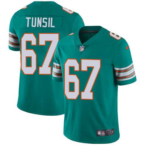 Nike Miami Dolphins #67 Laremy Tunsil Aqua Green Alternate Men's Stitched NFL Vapor Untouchable Limited Jersey