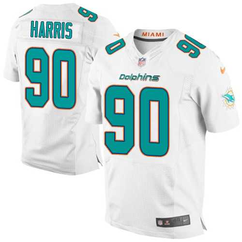 Nike Miami Dolphins #90 Charles Harris White Men's Stitched NFL New Elite Jersey
