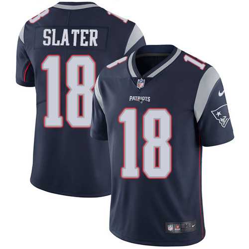 Nike New England Patriots #18 Matt Slater Navy Blue Team Color Men's Stitched NFL Vapor Untouchable Limited Jersey
