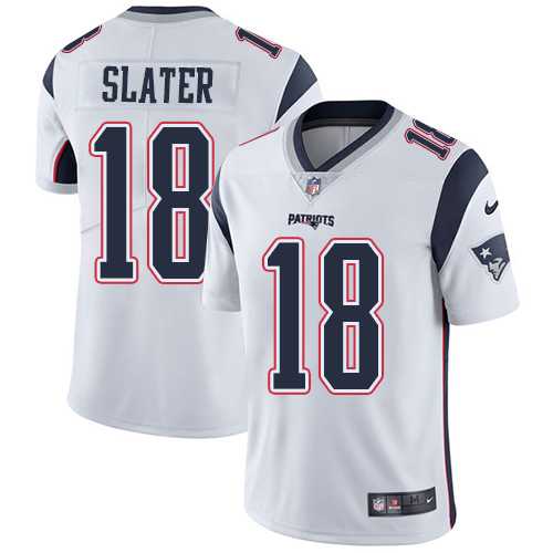 Nike New England Patriots #18 Matt Slater White Men's Stitched NFL Vapor Untouchable Limited Jersey