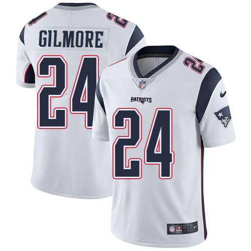 Nike New England Patriots #24 Stephon Gilmore White Men's Stitched NFL Vapor Untouchable Limited Jersey