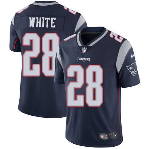 Nike New England Patriots #28 James White Navy Blue Team Color Men's Stitched NFL Vapor Untouchable Limited Jersey