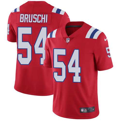 Nike New England Patriots #54 Tedy Bruschi Red Alternate Men's Stitched NFL Vapor Untouchable Limited Jersey