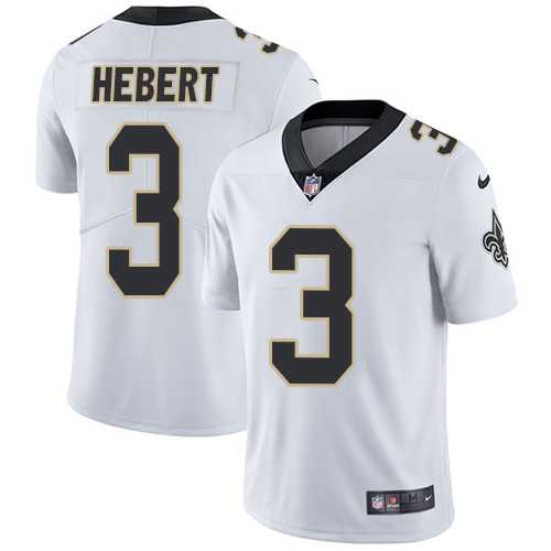 Nike New Orleans Saints #3 Bobby Hebert White Men's Stitched NFL Vapor Untouchable Limited Jersey