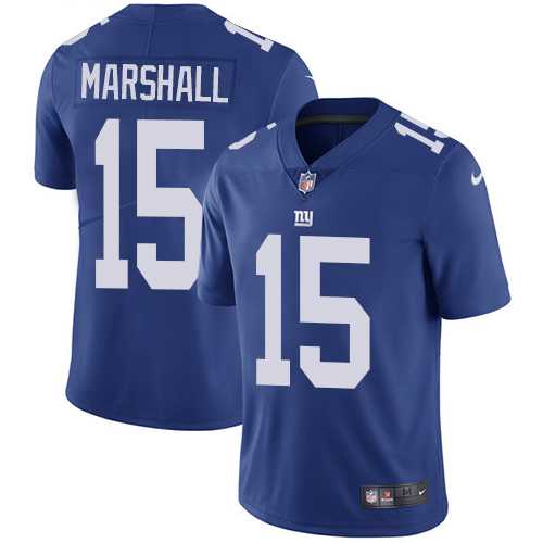 Nike New York Giants #15 Brandon Marshall Royal Blue Team Color Men's Stitched NFL Vapor Untouchable Limited Jersey