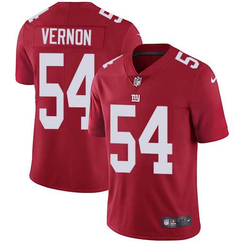 Nike New York Giants #54 Olivier Vernon Red Alternate Men's Stitched NFL Vapor Untouchable Limited Jersey