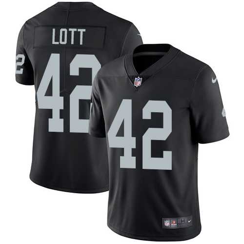 Nike Oakland Raiders #42 Ronnie Lott Black Team Color Men's Stitched NFL Vapor Untouchable Limited Jersey
