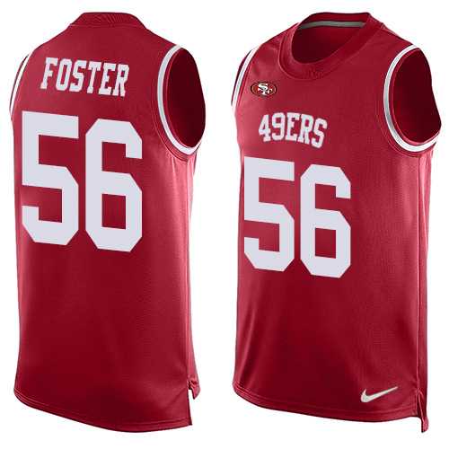 Nike San Francisco 49ers #56 Reuben Foster Red Team Color Men's Stitched NFL Limited Tank Top Jersey