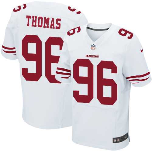 Nike San Francisco 49ers #96 Solomon Thomas White Men's Stitched NFL Elite Jersey