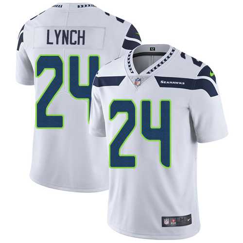 Nike Seattle Seahawks #24 Marshawn Lynch White Men's Stitched NFL Vapor Untouchable Limited Jersey