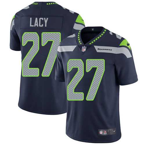 Nike Seattle Seahawks #27 Eddie Lacy Steel Blue Team Color Men's Stitched NFL Vapor Untouchable Limited Jersey