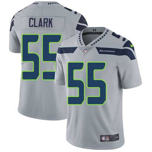 Nike Seattle Seahawks #55 Frank Clark Grey Alternate Men's Stitched NFL Vapor Untouchable Limited Jersey