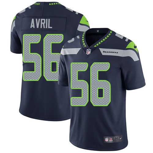 Nike Seattle Seahawks #56 Cliff Avril Steel Blue Team Color Men's Stitched NFL Vapor Untouchable Limited Jersey