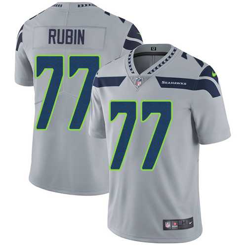 Nike Seattle Seahawks #77 Ahtyba Rubin Grey Alternate Men's Stitched NFL Vapor Untouchable Limited Jersey