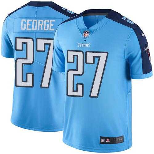 Nike Tennessee Titans #27 Eddie George Light Blue Team Color Men's Stitched NFL Vapor Untouchable Limited Jersey