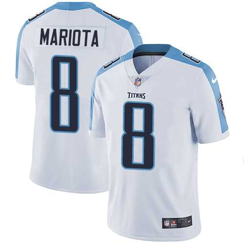 Nike Tennessee Titans #8 Marcus Mariota White Men's Stitched NFL Vapor Untouchable Limited Jersey