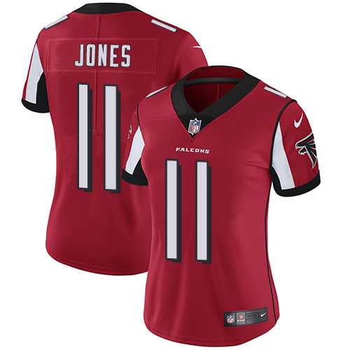 Women's Nike Atlanta Falcons #11 Julio Jones Red Team Color Stitched NFL Vapor Untouchable Limited Jersey