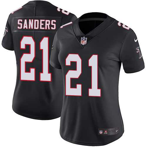 Women's Nike Atlanta Falcons #21 Deion Sanders Black Alternate Stitched NFL Vapor Untouchable Limited Jersey
