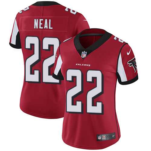 Women's Nike Atlanta Falcons #22 Keanu Neal Red Team Color Stitched NFL Vapor Untouchable Limited Jersey