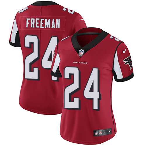 Women's Nike Atlanta Falcons #24 Devonta Freeman Red Team Color Stitched NFL Vapor Untouchable Limited Jersey