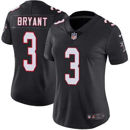 Women's Nike Atlanta Falcons #3 Matt Bryant Black Alternate Stitched NFL Vapor Untouchable Limited Jersey