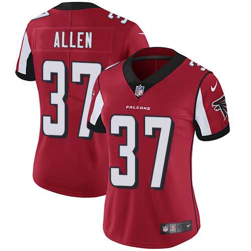 Women's Nike Atlanta Falcons #37 Ricardo Allen Red Team Color Stitched NFL Vapor Untouchable Limited Jersey
