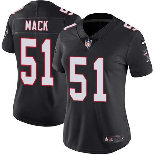 Women's Nike Atlanta Falcons #51 Alex Mack Black Alternate Stitched NFL Vapor Untouchable Limited Jersey
