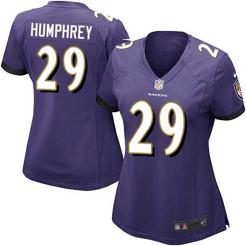 Women's Nike Baltimore Ravens #29 Marlon Humphrey Purple Team Color Stitched NFL New Elite Jersey