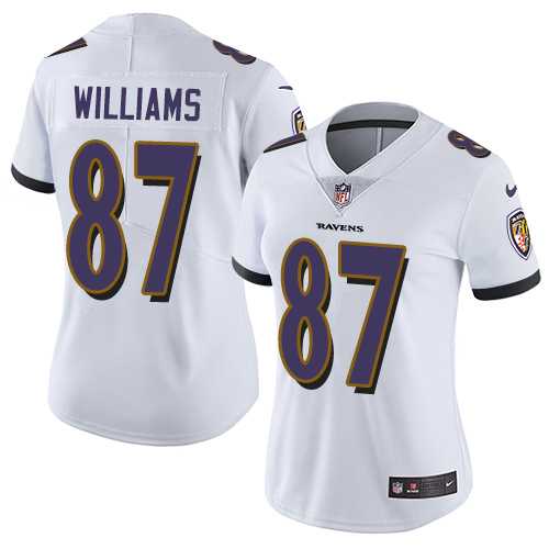 Women's Nike Baltimore Ravens #87 Maxx Williams White Stitched NFL Vapor Untouchable Limited Jersey