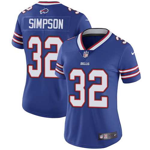 Women's Nike Buffalo Bills #32 O. J. Simpson Royal Blue Team Color Stitched NFL Vapor Untouchable Limited Jersey