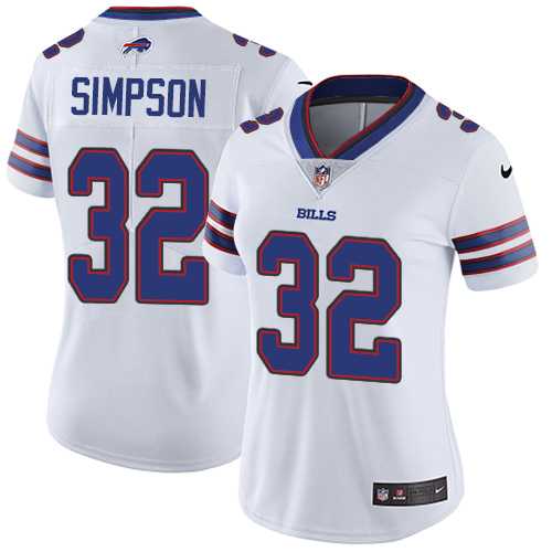 Women's Nike Buffalo Bills #32 O. J. Simpson White Stitched NFL Vapor Untouchable Limited Jersey