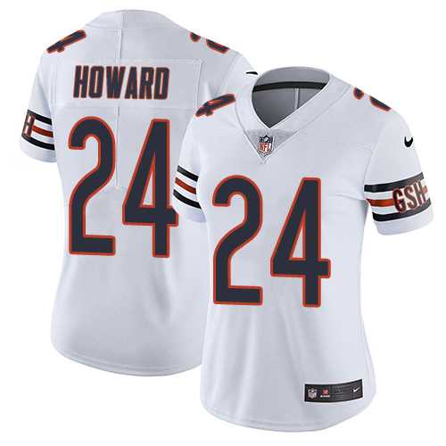 Women's Nike Chicago Bears #24 Jordan Howard White Stitched NFL Vapor Untouchable Limited Jersey