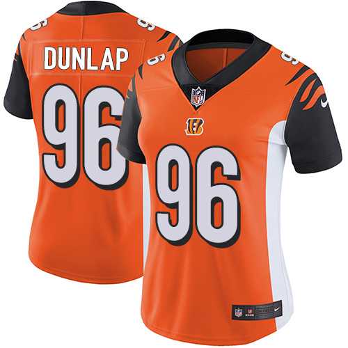 Women's Nike Cincinnati Bengals #96 Carlos Dunlap Orange Alternate Stitched NFL Vapor Untouchable Limited Jersey