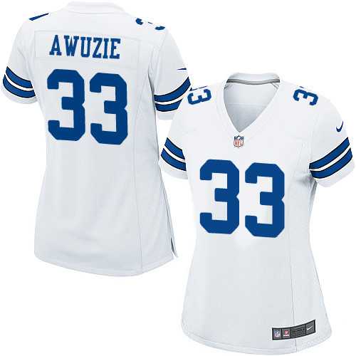 Women's Nike Dallas Cowboys #33 Chidobe Awuzie White Stitched NFL Elite jersey