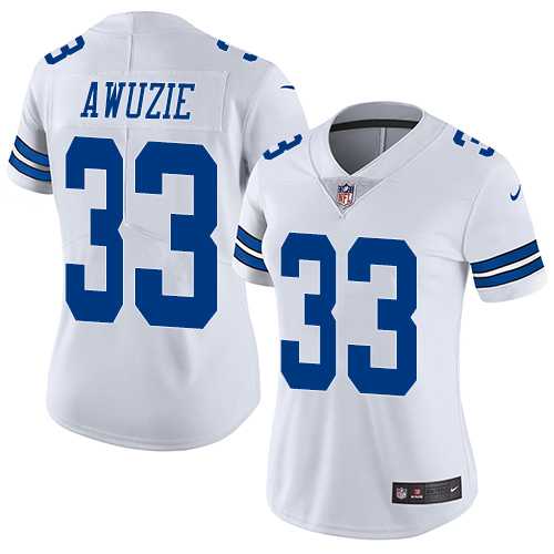 Women's Nike Dallas Cowboys #33 Chidobe Awuzie White Stitched NFL Vapor Untouchable Limited Jersey