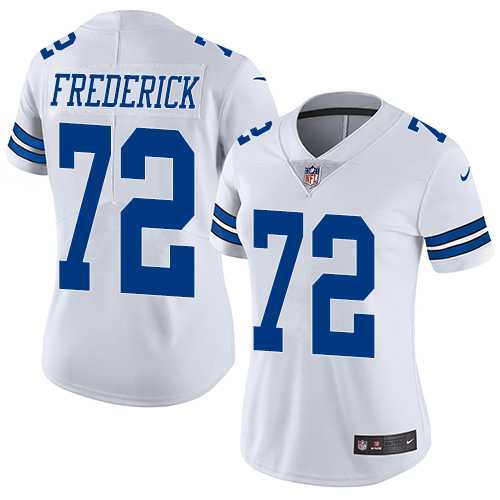 Women's Nike Dallas Cowboys #72 Travis Frederick White Stitched NFL Vapor Untouchable Limited Jersey