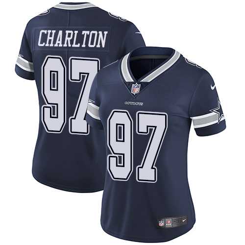 Women's Nike Dallas Cowboys #97 Taco Charlton Navy Blue Team Color Stitched NFL Vapor Untouchable Limited Jersey