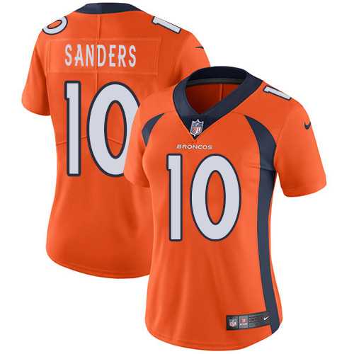 Women's Nike Denver Broncos #10 Emmanuel Sanders Orange Team Color Stitched NFL Vapor Untouchable Limited Jersey