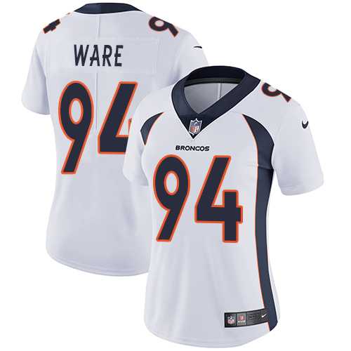 Women's Nike Denver Broncos #94 DeMarcus Ware White Stitched NFL Vapor Untouchable Limited Jersey