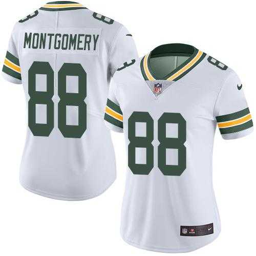 Women's Nike Green Bay Packers #88 Ty Montgomery White Stitched NFL Vapor Untouchable Limited Jersey
