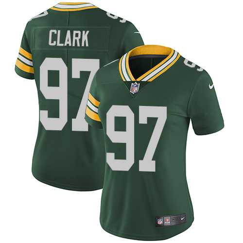 Women's Nike Green Bay Packers #97 Kenny Clark Green Team Color Stitched NFL Vapor Untouchable Limited Jersey