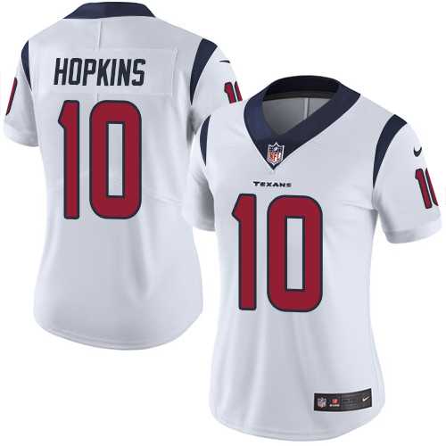 Women's Nike Houston Texans #10 DeAndre Hopkins White Stitched NFL Vapor Untouchable Limited Jersey