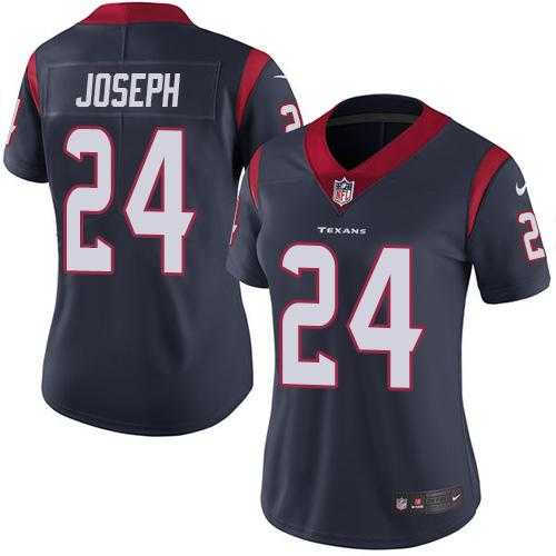 Women's Nike Houston Texans #24 Johnathan Joseph Navy Blue Team Color Stitched NFL Vapor Untouchable Limited Jersey