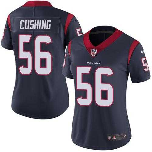 Women's Nike Houston Texans #56 Brian Cushing Navy Blue Team Color Stitched NFL Vapor Untouchable Limited Jersey