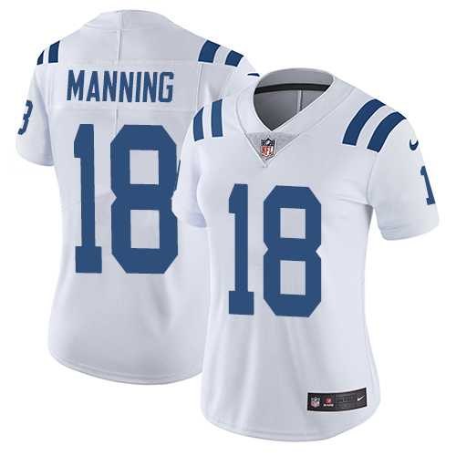 Women's Nike Indianapolis Colts #18 Peyton Manning White Stitched NFL Vapor Untouchable Limited Jersey