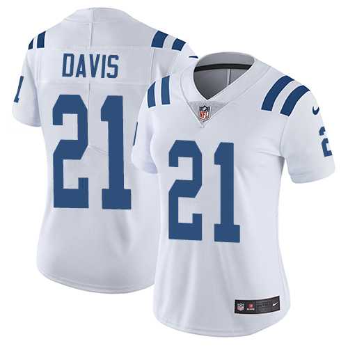 Women's Nike Indianapolis Colts #21 Vontae Davis White Stitched NFL Vapor Untouchable Limited Jersey