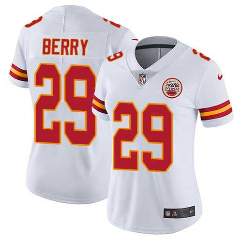 Women's Nike Kansas City Chiefs #29 Eric Berry White Stitched NFL Vapor Untouchable Limited Jersey